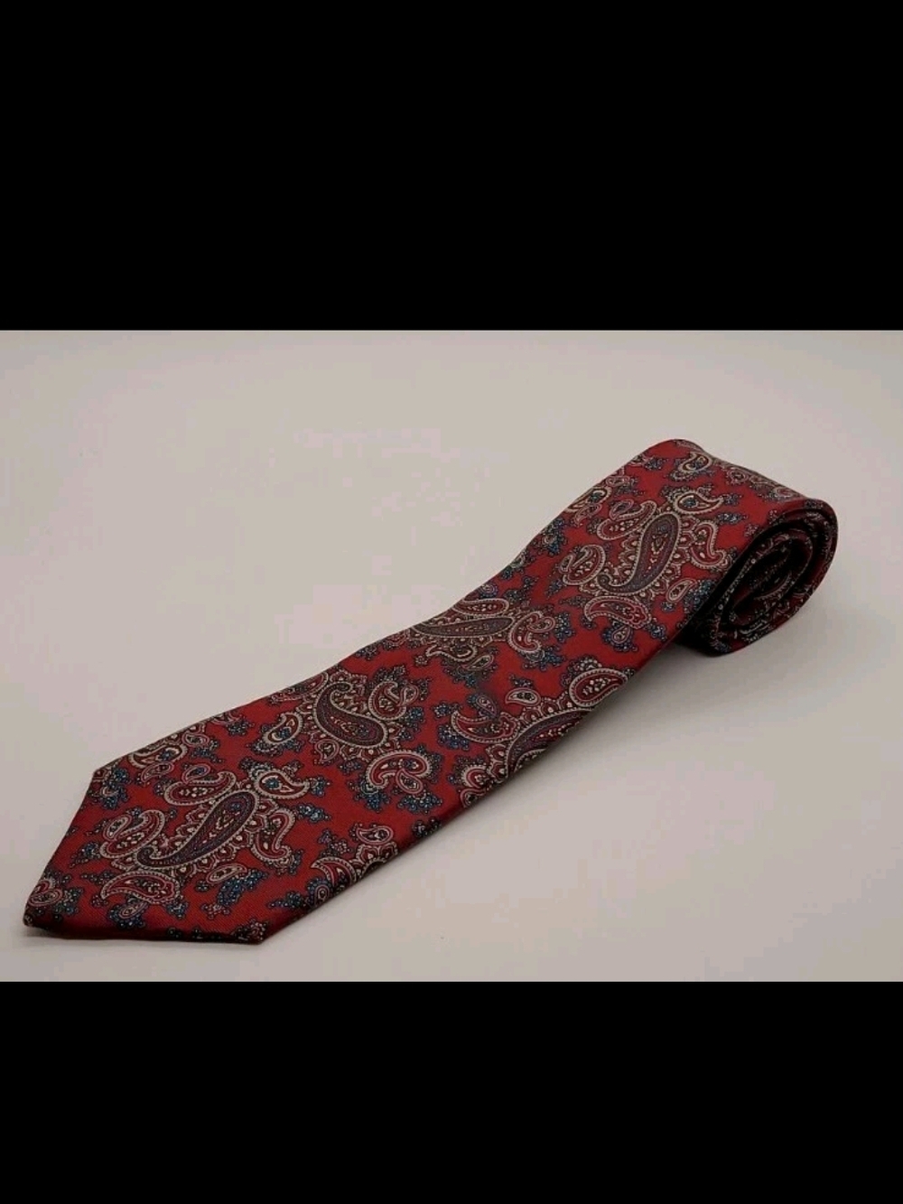 Dior Red Paisley Silk Tie